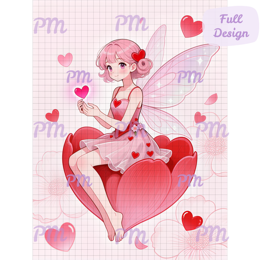 Lovebud Fairy: Hand-Rendered Diamond Painting Valentine Collection
