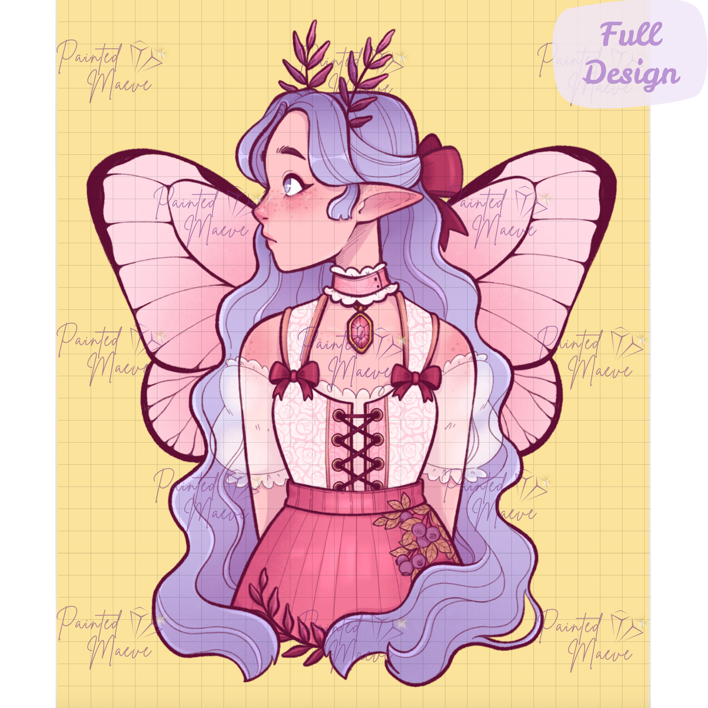 Berryblush Fairy: Hand-Rendered Diamond Painting Collection