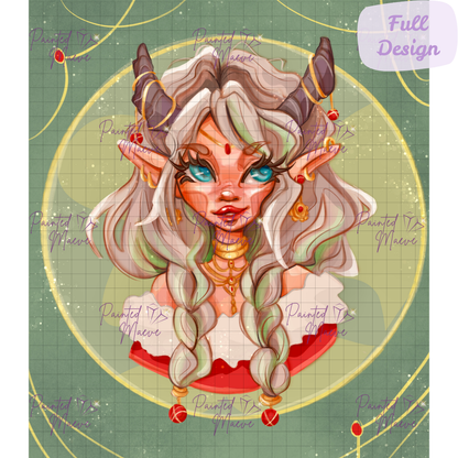 Christmas Elf: Hand-Rendered Diamond Painting