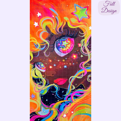 Aria Stargazer Hand-Rendered Diamond Painting