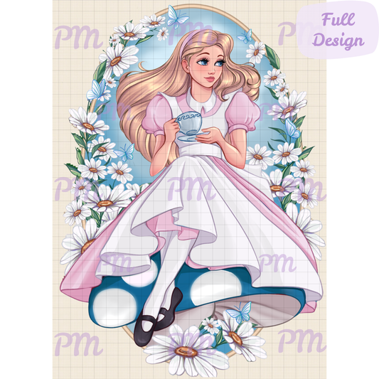 Daisy Tea Party: Hand-Rendered Diamond Painting Collection