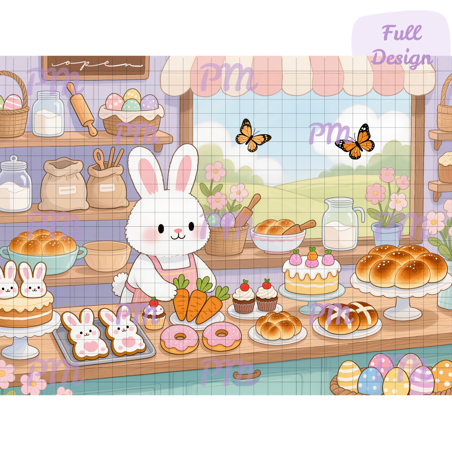 Ms. Bunny's Bakery: Hand-Rendered Diamond Painting Collection