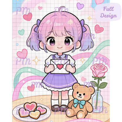 Cute Little Valentine: Hand-Rendered Diamond Painting Valentine Collection