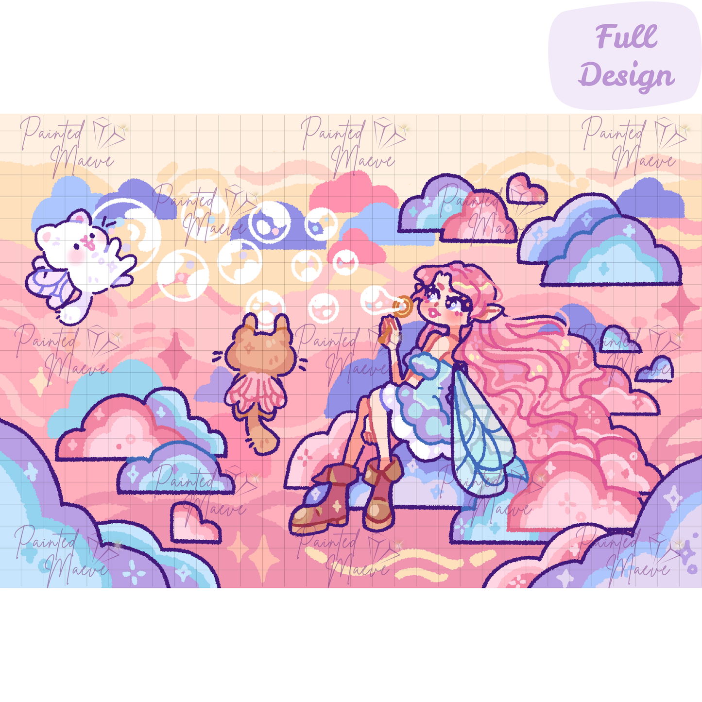 Fairy Bubbles: Hand-Rendered Diamond Painting