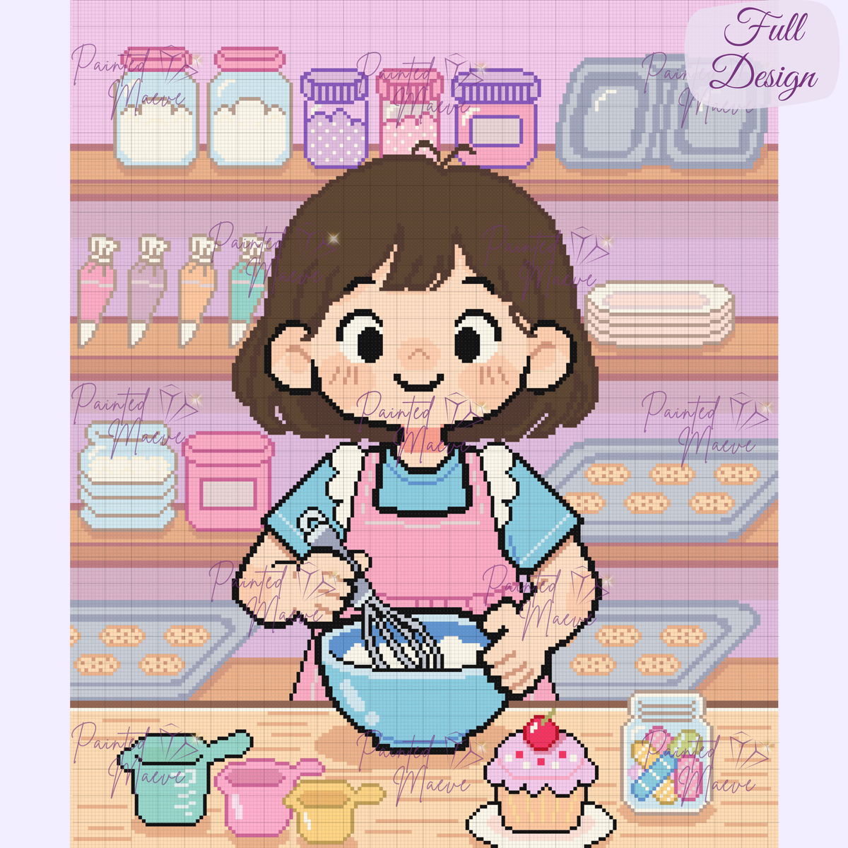 Sweet Little Baker Hand-Rendered Diamond Painting