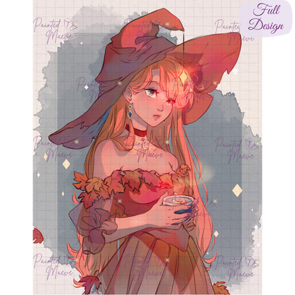Emberlight Witch Hand-Rendered Diamond Painting
