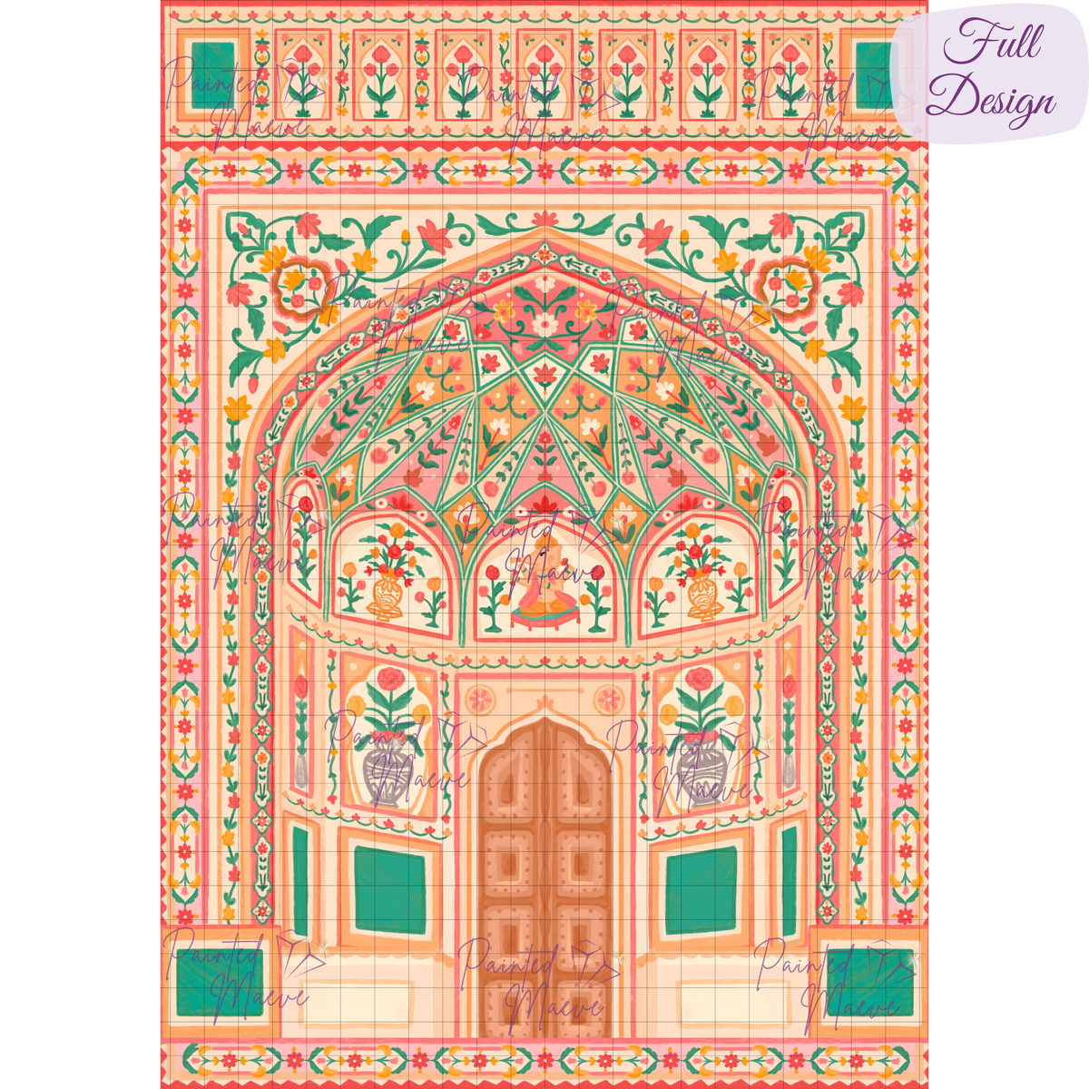 Amber Palace Hand-Rendered Diamond Painting