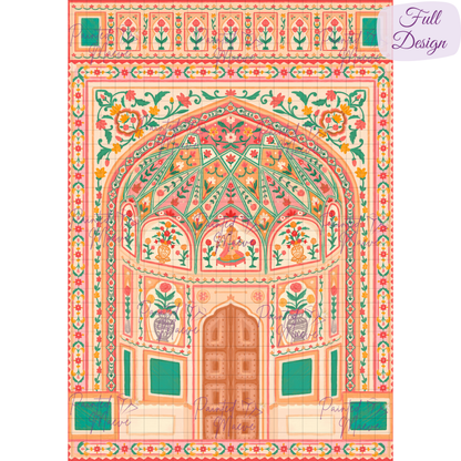 Amber Palace Hand-Rendered Diamond Painting