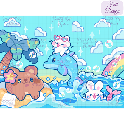 A Day at the Beach Hand-Rendered Diamond Painting