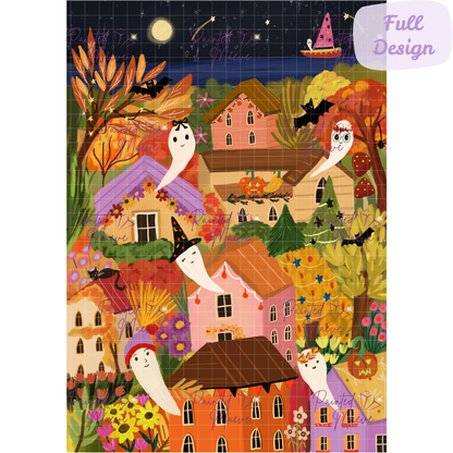 Ghost Town: Hand-Rendered Diamond Painting