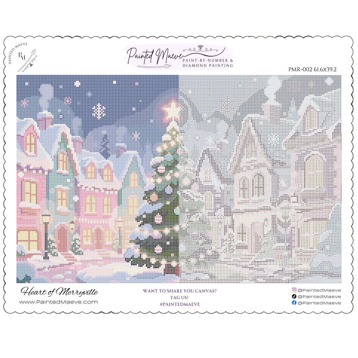 Heart of Merryville: Hand-Rendered Diamond Painting Christmas Collection
