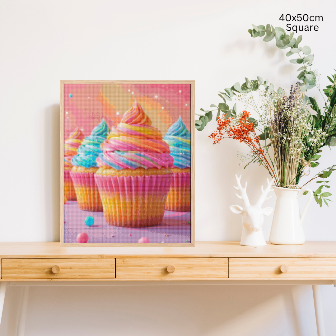 Frosted Cupcakes: Diamond Painting Collection