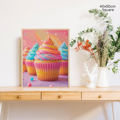 Frosted Cupcakes: Diamond Painting Collection