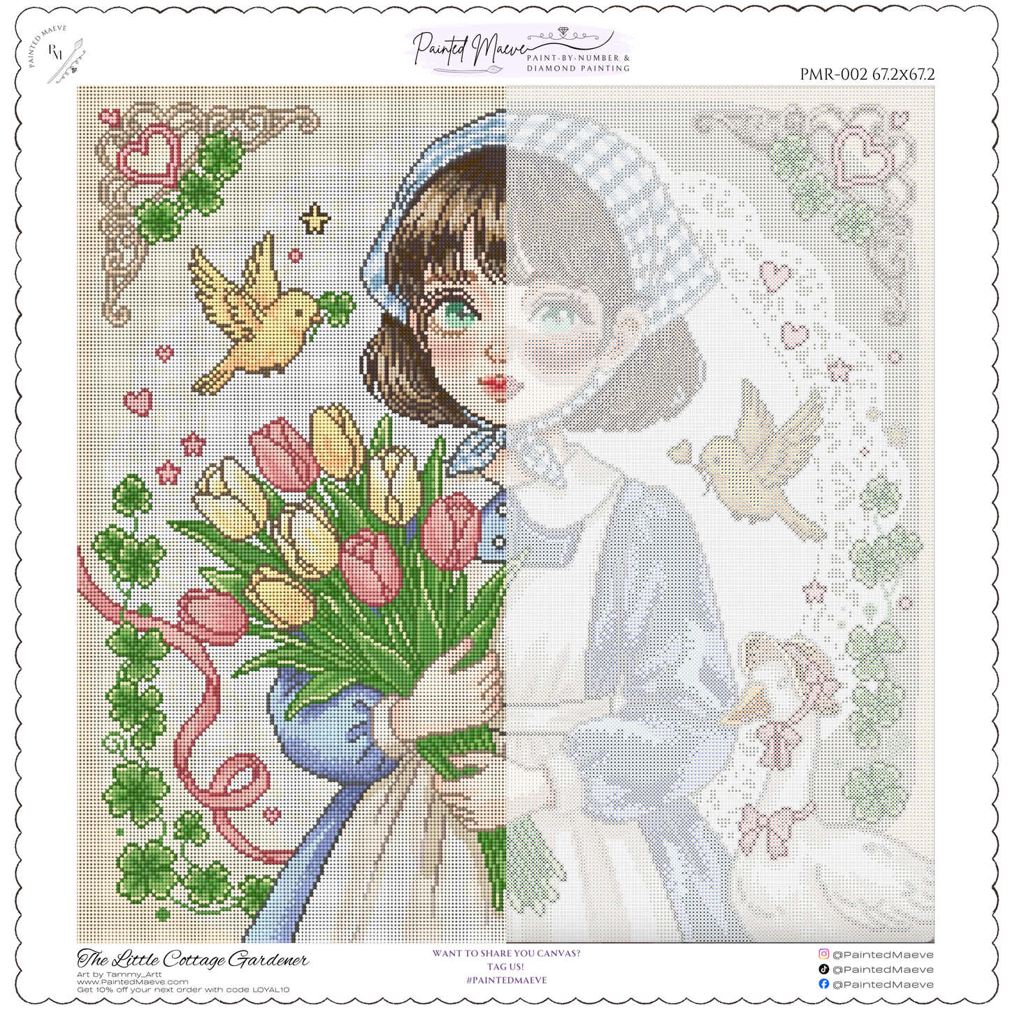 The Little Cottage Gardener: Hand-Rendered Diamond Painting