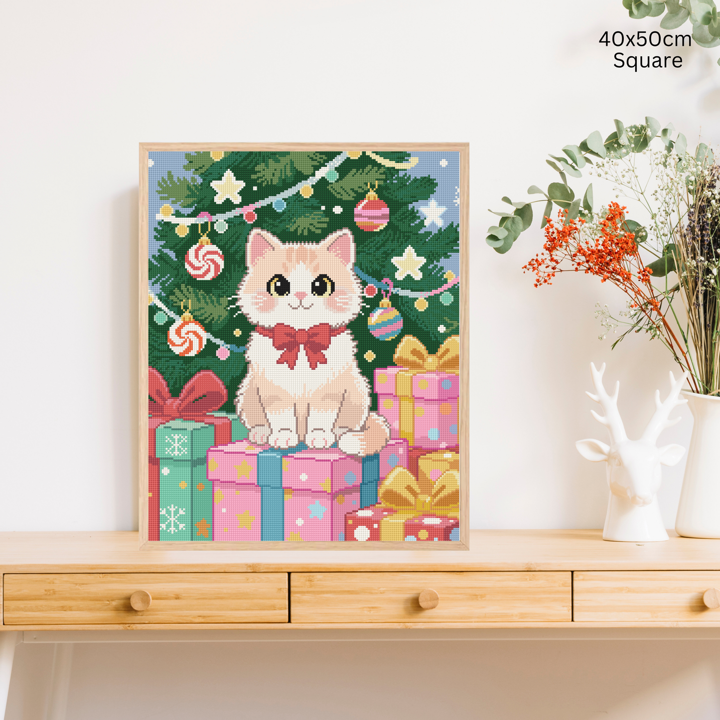 Purr-fect Christmas: Hand-Rendered Diamond Painting Christmas Collection