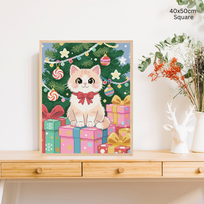 Purr-fect Christmas: Hand-Rendered Diamond Painting Christmas Collection