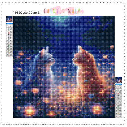 Moonlit Whiskers: Diamond Painting Collection