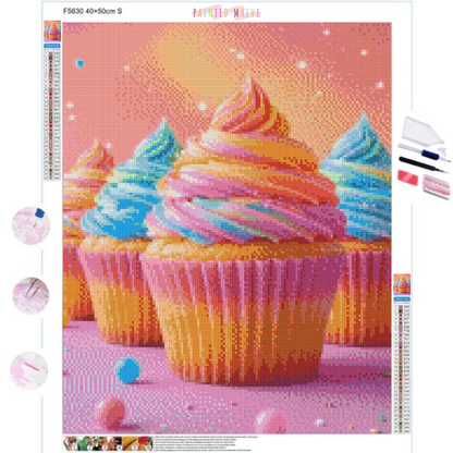 Frosted Cupcakes: Diamond Painting Collection