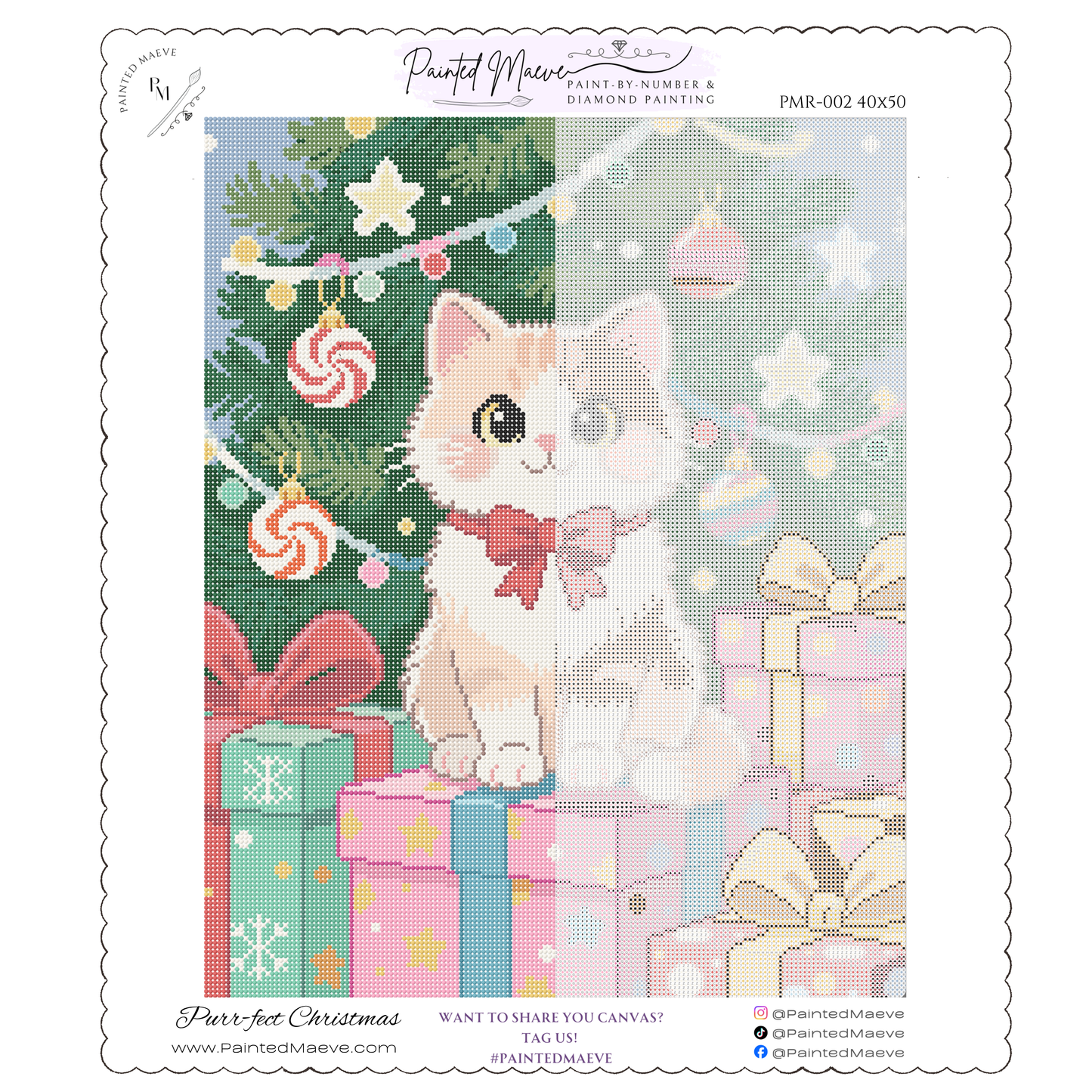 Purr-fect Christmas: Hand-Rendered Diamond Painting Christmas Collection