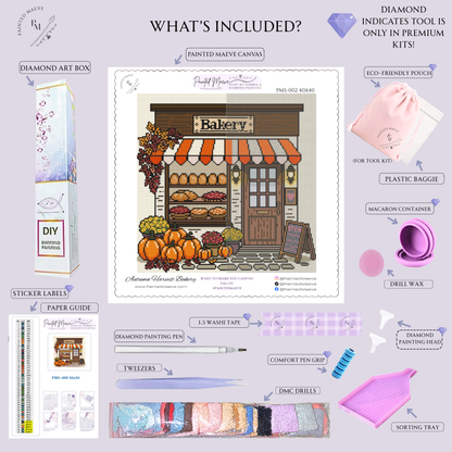 Autumn Harvest Bakery: Hand-Rendered Diamond Painting Collection