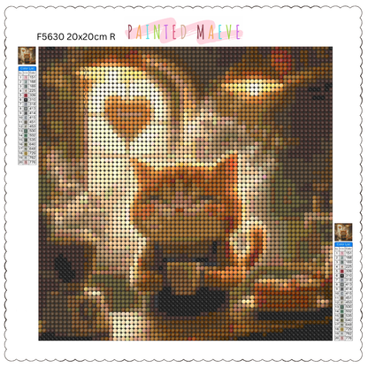 Kitty Barista: Diamond Painting Collection