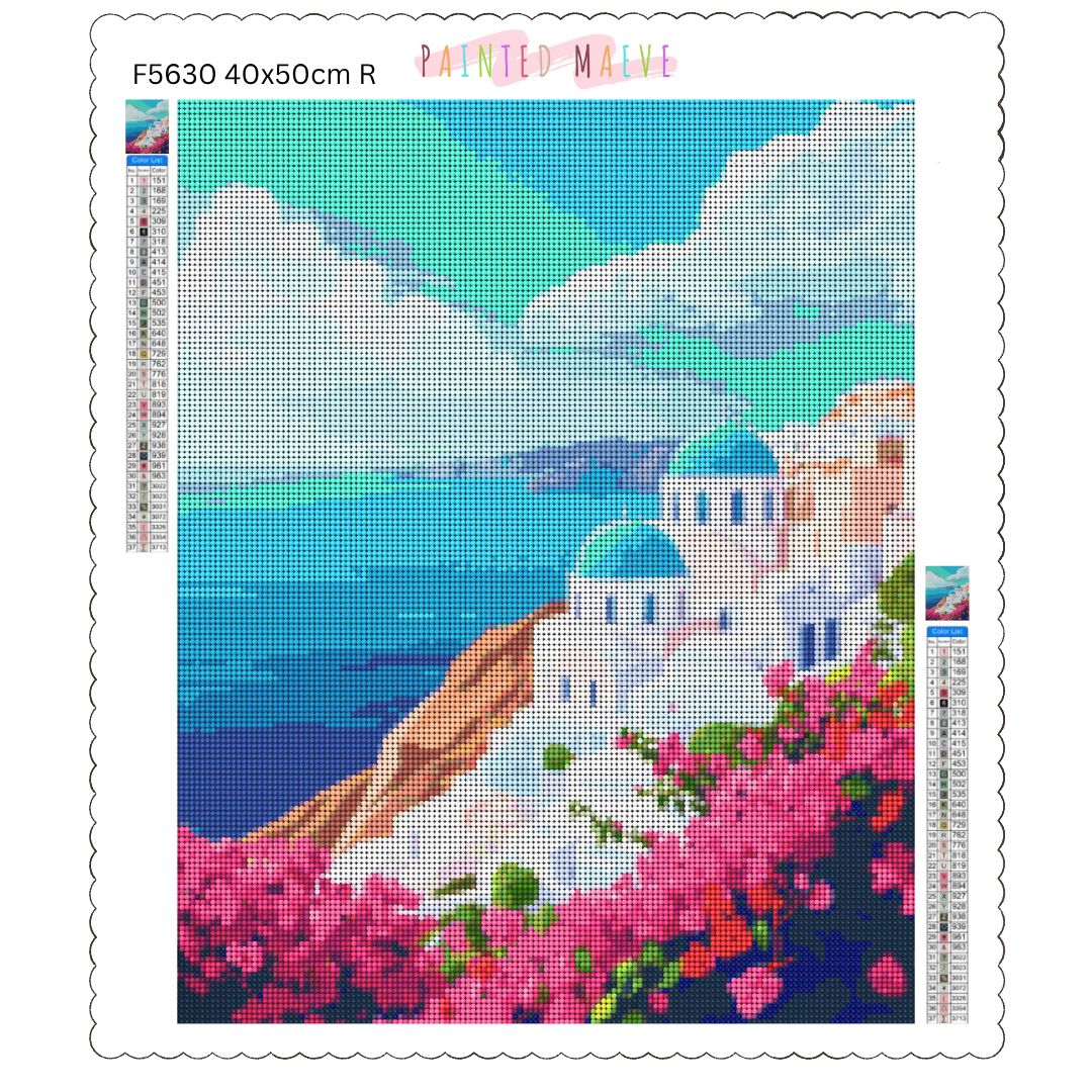 Santorini Bliss: Diamond Painting Collection