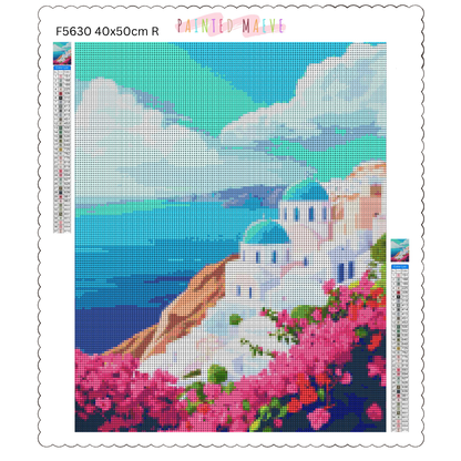 Santorini Bliss: Diamond Painting Collection