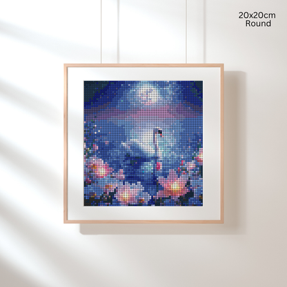 Moonlit Swan Serenity: Diamond Painting Collection