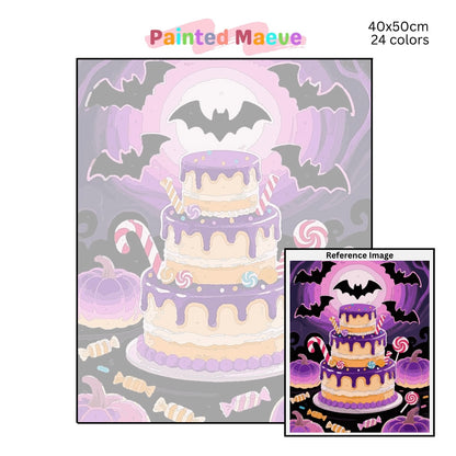 Batty for Sweets: Paint-by-Number Halloween Collection (24/36/48 colors | No Frame)