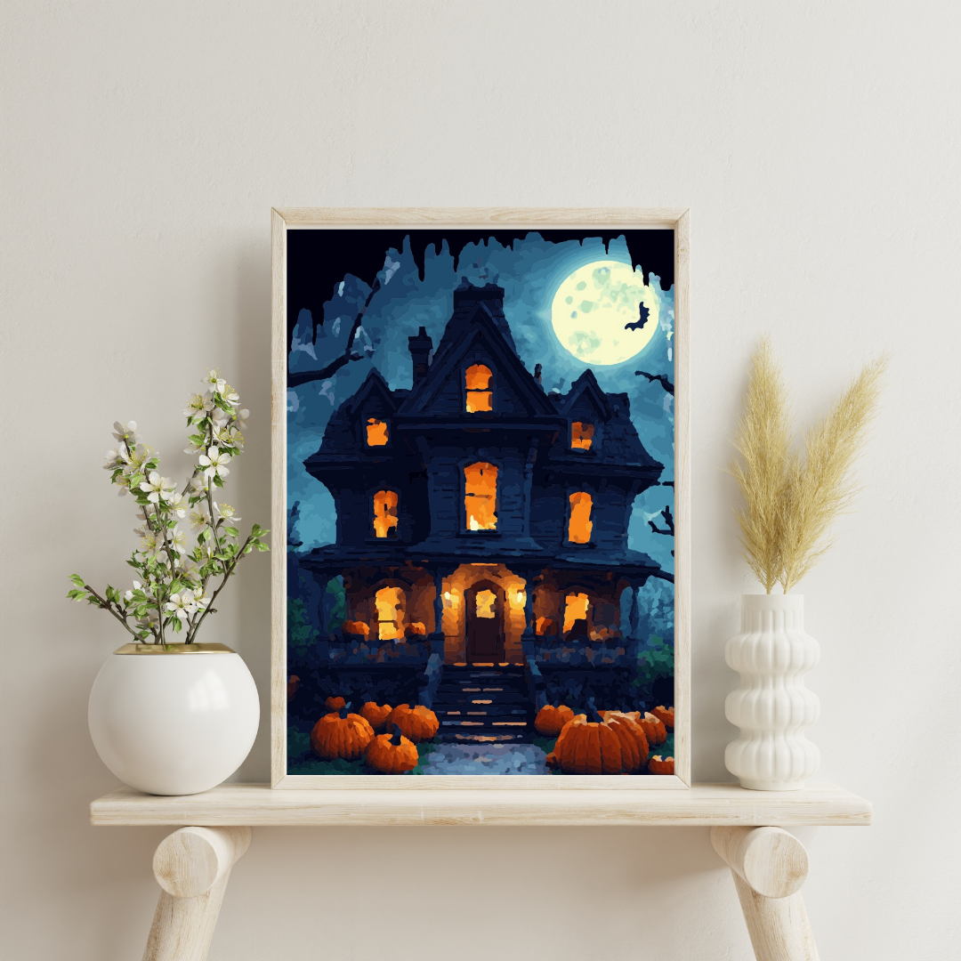 Haunted House: Paint-by-Number Collection (24/36/48 colors | No Frame)