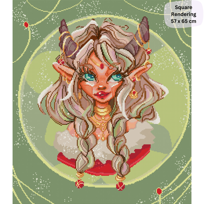 Christmas Elf: Hand-Rendered Diamond Painting