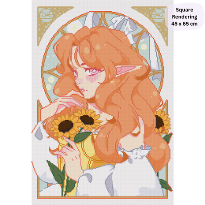 Sunflowers Warmth: Hand-Rendered Diamond Painting