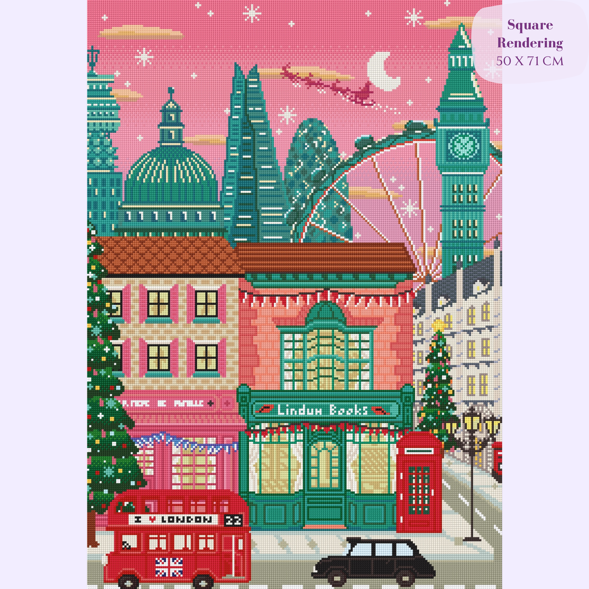 Christmas in London Hand-Rendered Diamond Painting