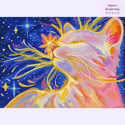 Stargazer Hand-Rendered Diamond Painting