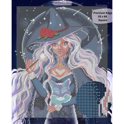 Celestial Enchantress: Hand-Rendered Diamond Painting