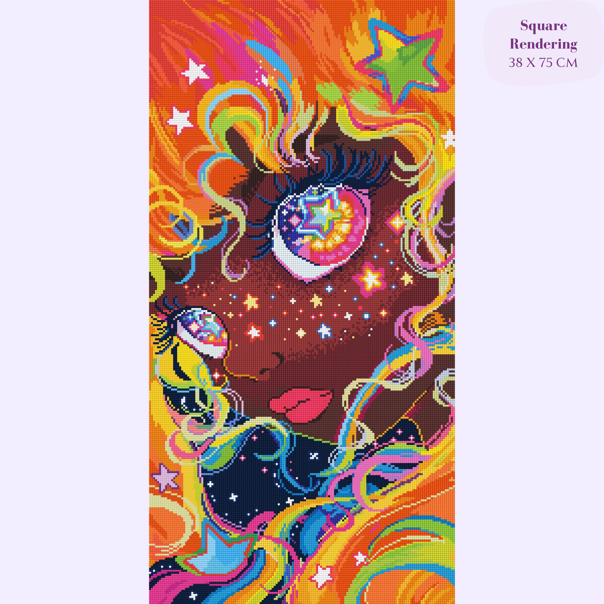 Aria Stargazer Hand-Rendered Diamond Painting