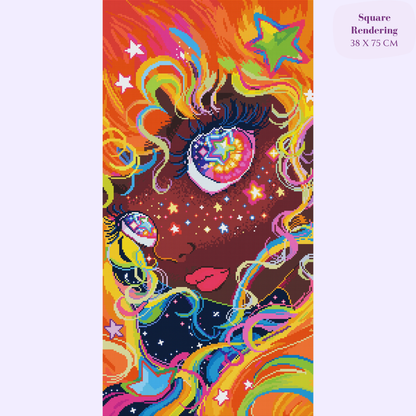 Aria Stargazer Hand-Rendered Diamond Painting
