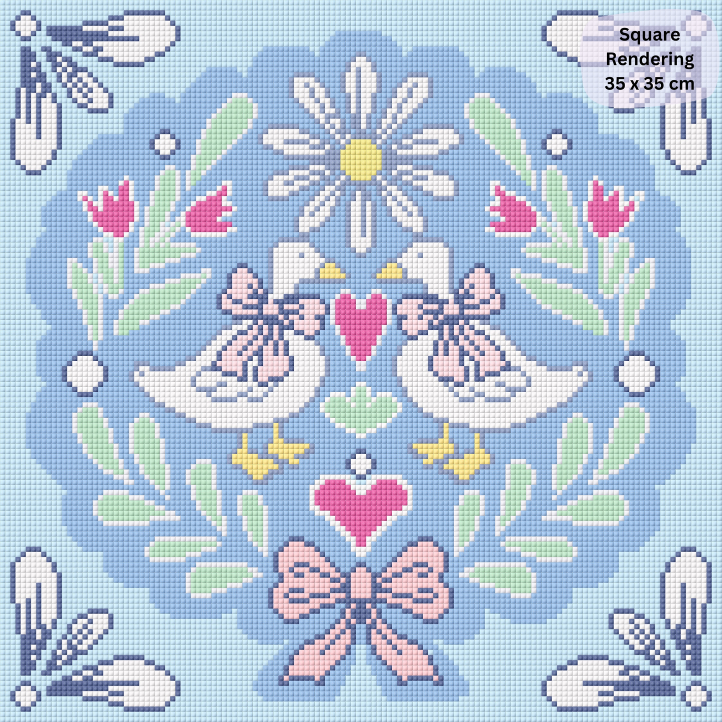 Goose Folk Art: Hand-Rendered Diamond Painting