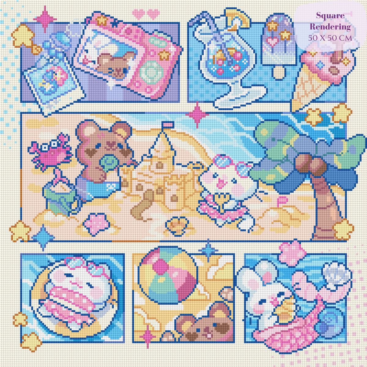 Mandatory Beach Episode Hand-Rendered Diamond Painting