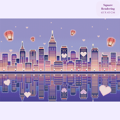 City of Love Hand-Rendered Diamond Painting