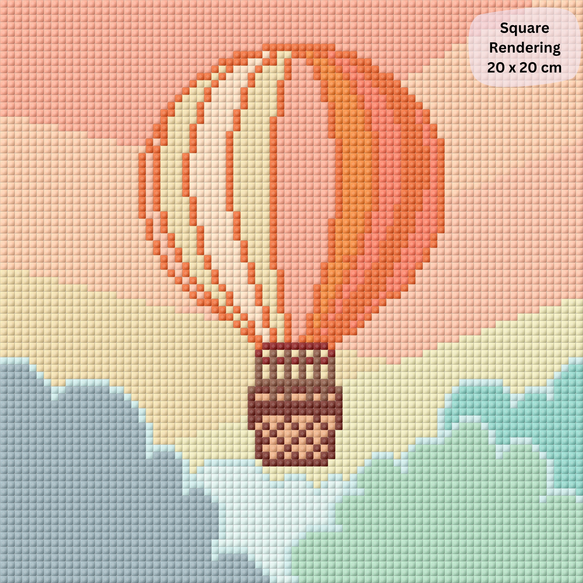 Up and Away Hand-Rendered Diamond Painting