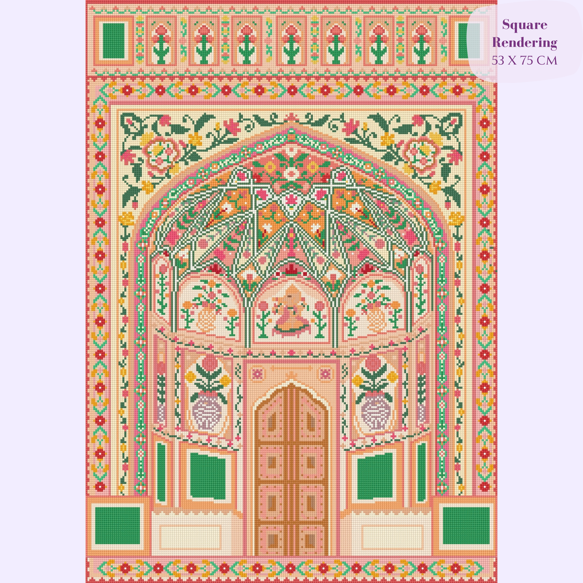 Amber Palace Hand-Rendered Diamond Painting