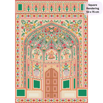 Amber Palace: Hand-Rendered Diamond Painting