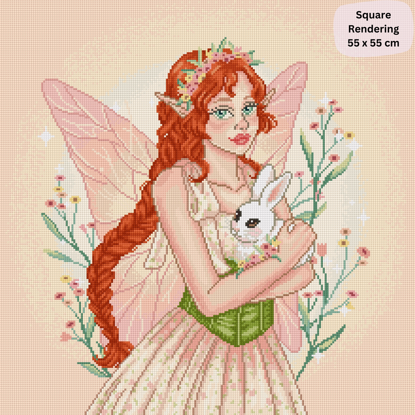 The Spring Fairy: Hand-Rendered Diamond Painting
