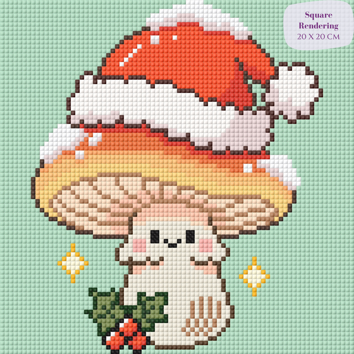 Merry Munchshroom Hand-Rendered Diamond Painting