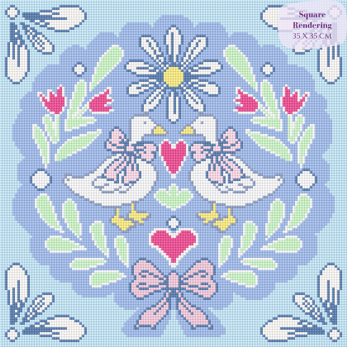 Goose Folk Art Hand-Rendered Diamond Painting