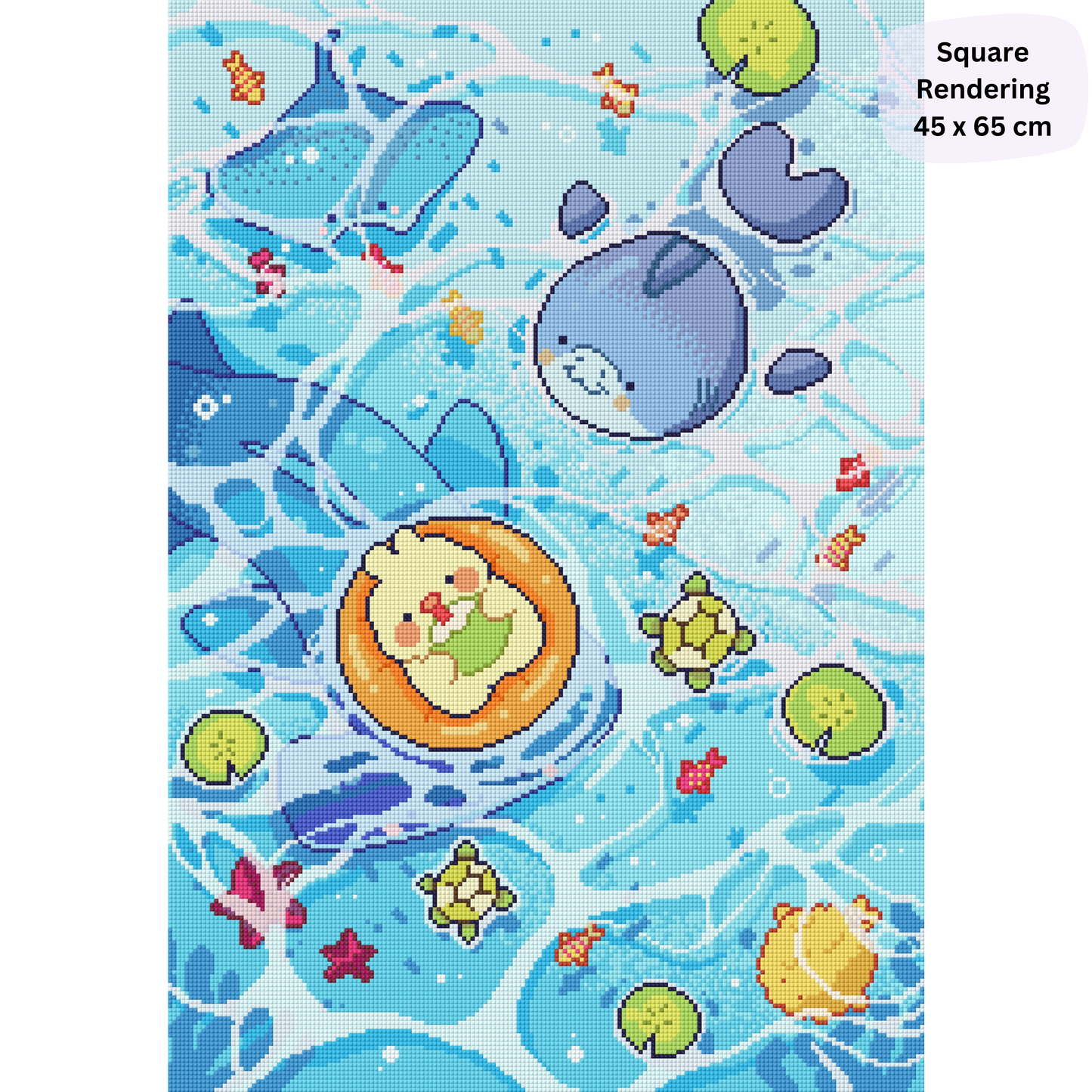 Ocean Wonder: Hand-Rendered Diamond Painting