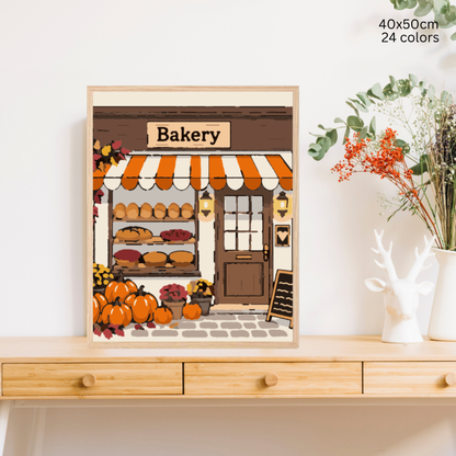 Autumn Harvest Bakery: Paint-by-Number Collection (24/36/48 colors | No Frame)