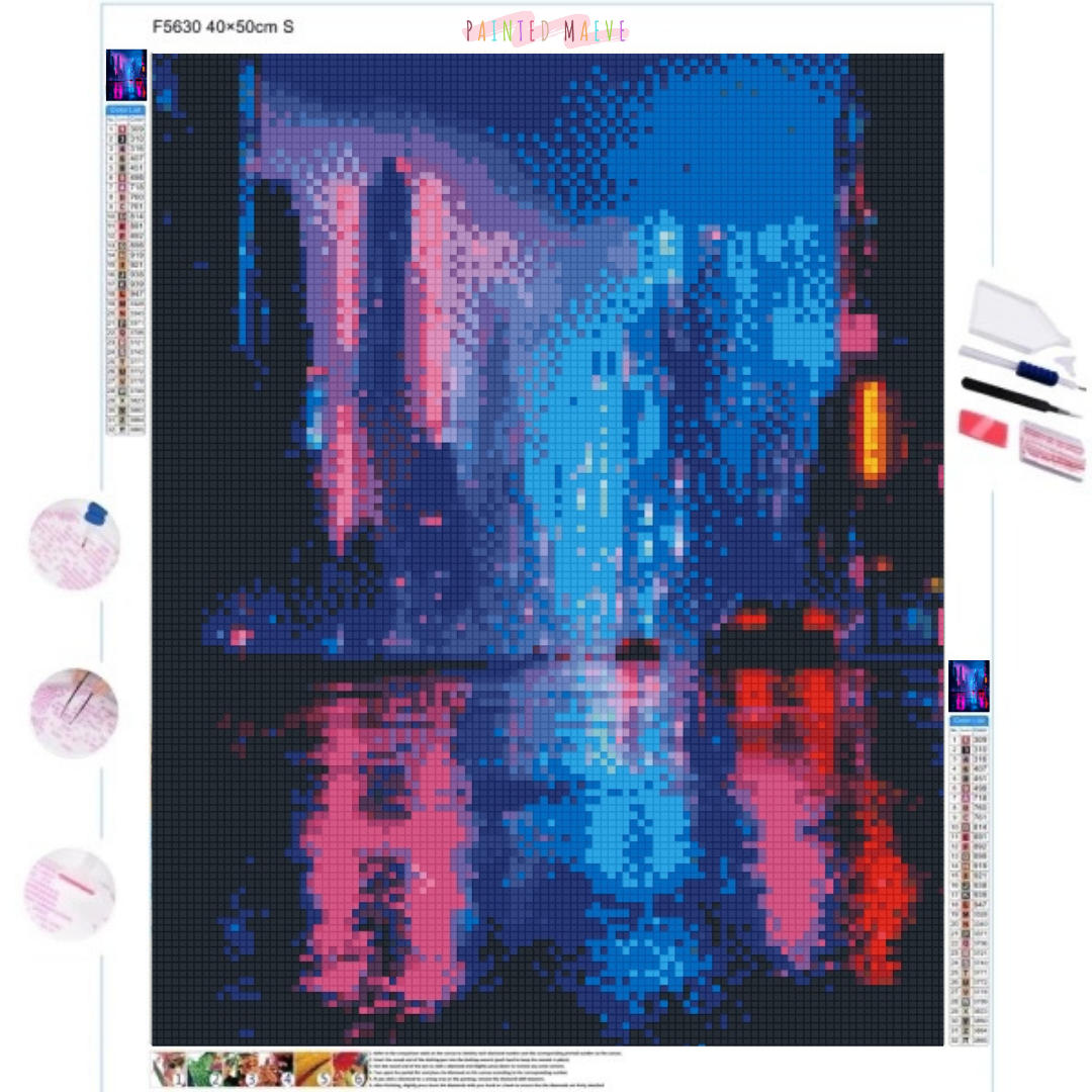 Neon Reflections: Diamond Painting Collection