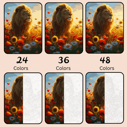 King of the Meadow: Paint-by-Number Collection (24/36/48 colors | No Frame)